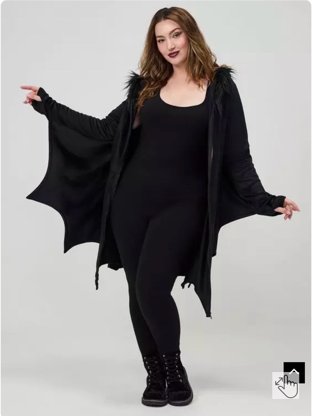 NWOT Torrid Halloween Hooded Bat Dress size 0X